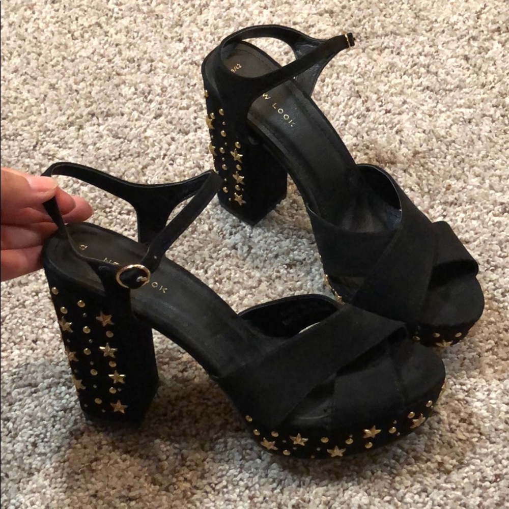 New Look Chunky Studded Heel - 11